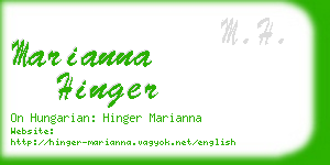 marianna hinger business card